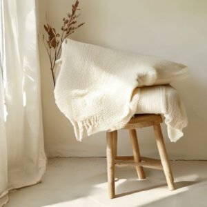 Wool Throw · Cream
